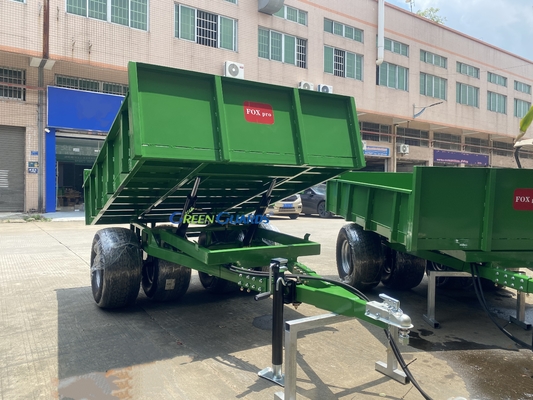 OEM 3-10 ton PTO aangedreven hydraulische landbouwdumptrailer, capaciteit 210*160*30cm, met kernbanden