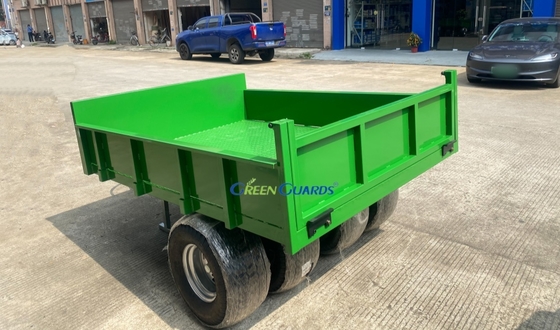 OEM 3-10 ton PTO aangedreven hydraulische landbouwdumptrailer, capaciteit 210*160*30cm, met kernbanden